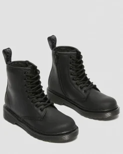 Junior 1460 Faux Fur Lined Boots in Black