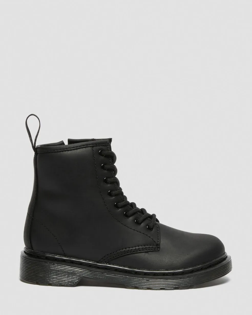 Junior 1460 Faux Fur Lined Boots in Black