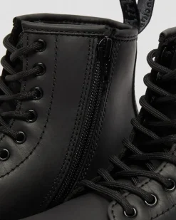 Junior 1460 Faux Fur Lined Boots in Black