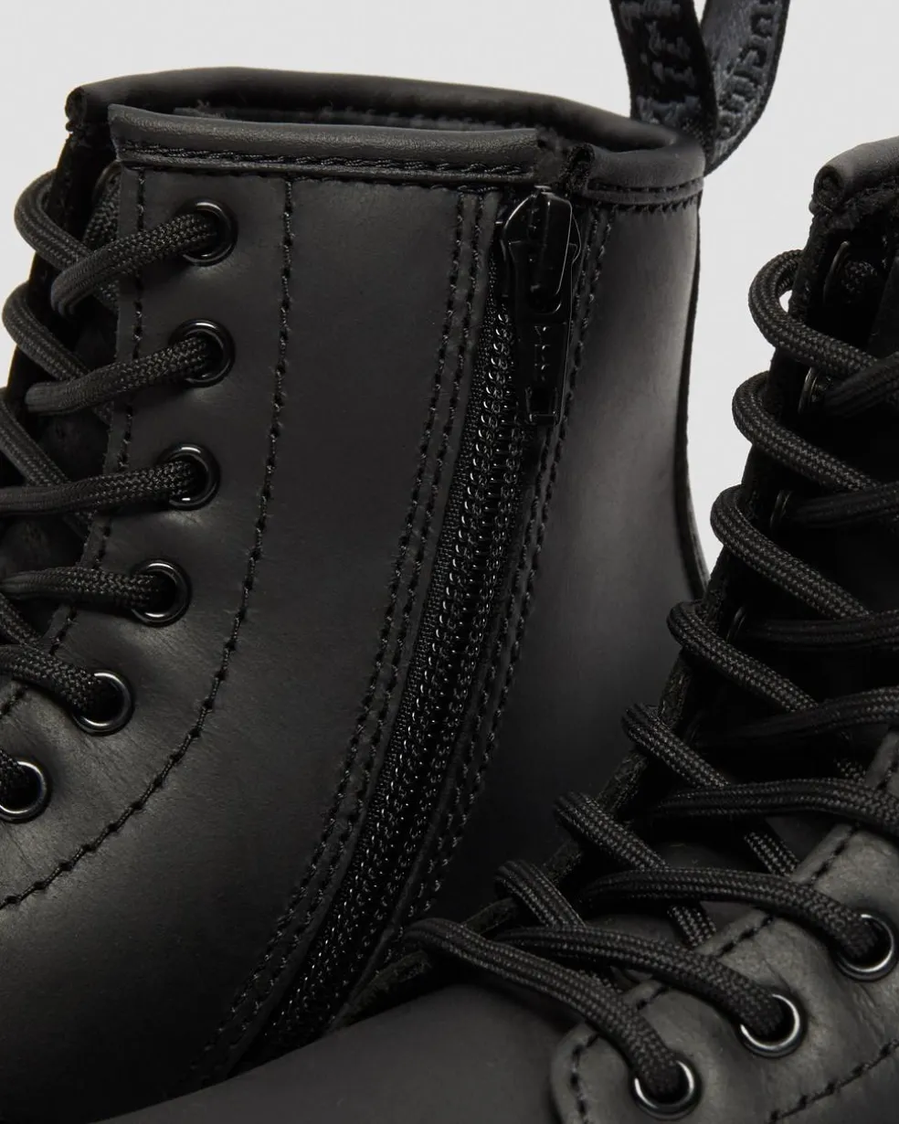 Junior 1460 Faux Fur Lined Boots in Black