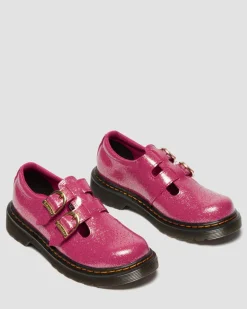 JUNIOR 8065 GLITTER PATENT LEATHER MARY JANE SHOES in Fuchsia