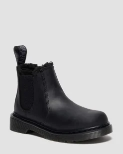 Junior 2976 Leonore Faux Fur Lined Chelsea Boots in Black