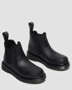 Junior 2976 Leonore Faux Fur Lined Chelsea Boots in Black