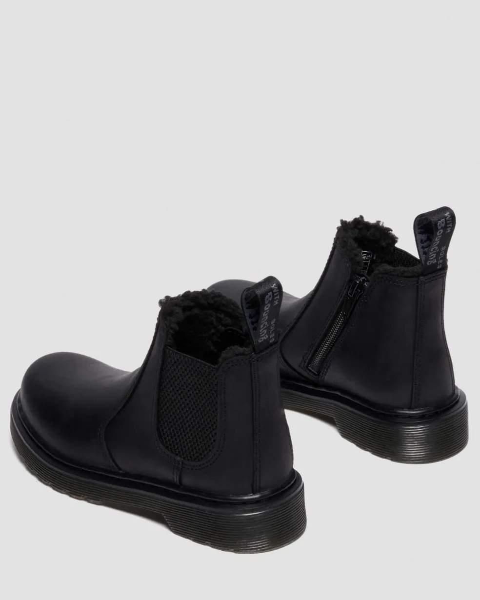 Junior 2976 Leonore Faux Fur Lined Chelsea Boots in Black