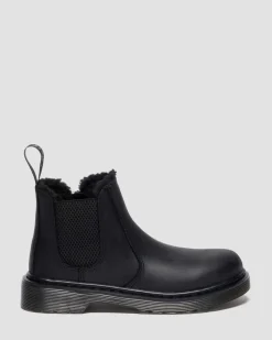 Junior 2976 Leonore Faux Fur Lined Chelsea Boots in Black