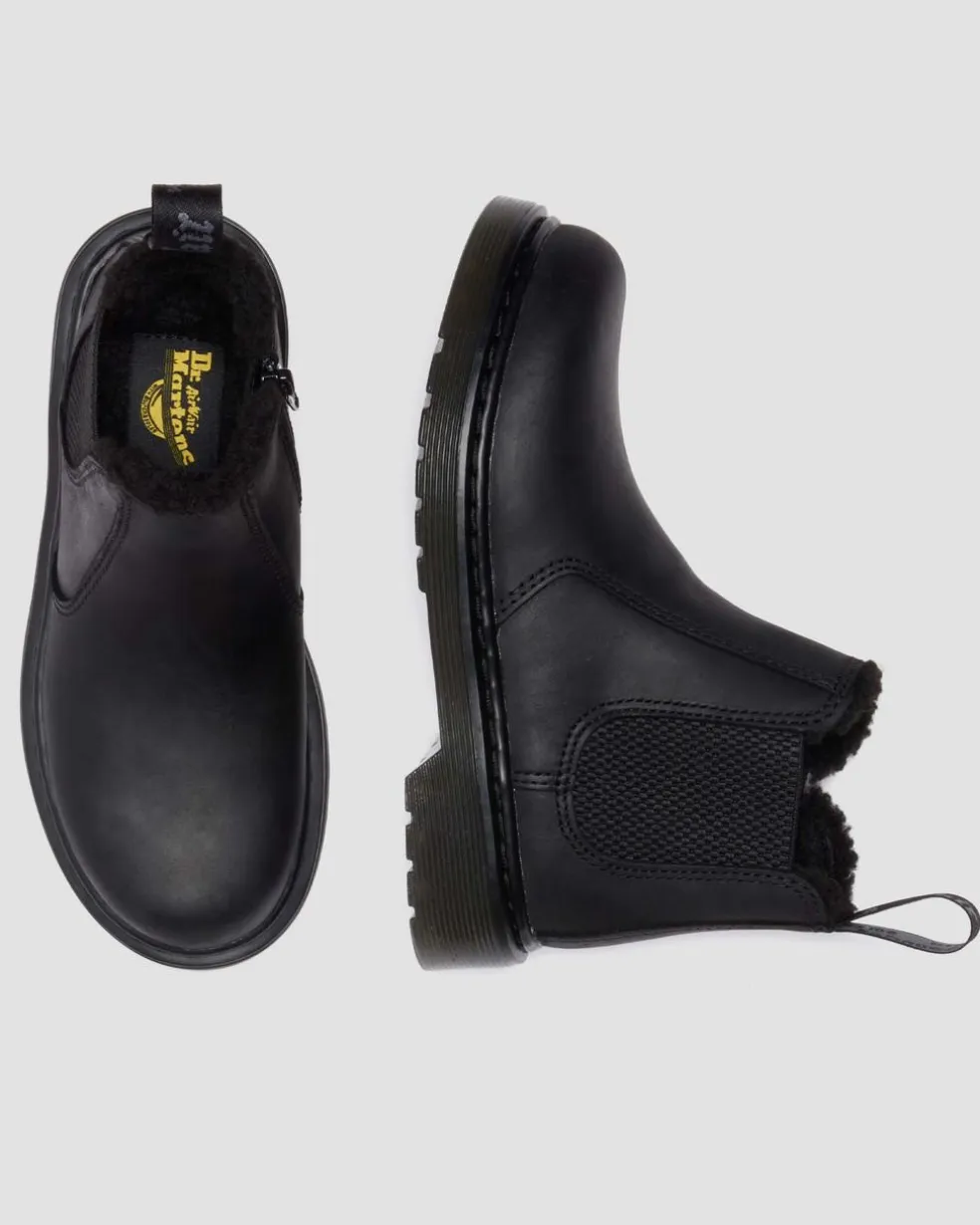 Junior 2976 Leonore Faux Fur Lined Chelsea Boots in Black