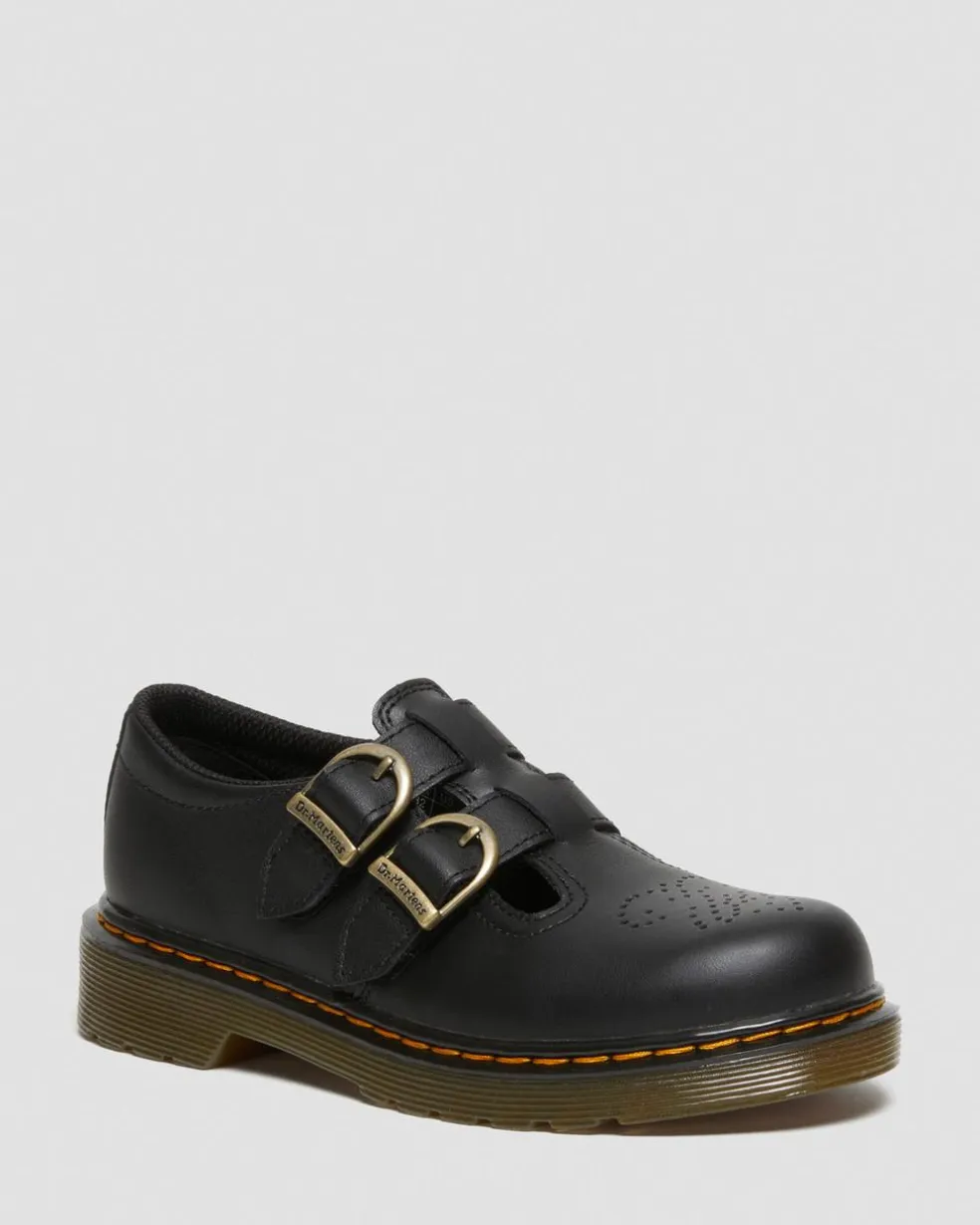 Junior 8065 Softy T Leather Mary Jane Shoes in Black