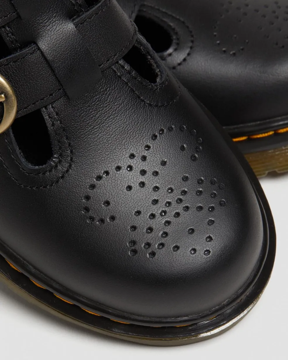 Junior 8065 Softy T Leather Mary Jane Shoes in Black