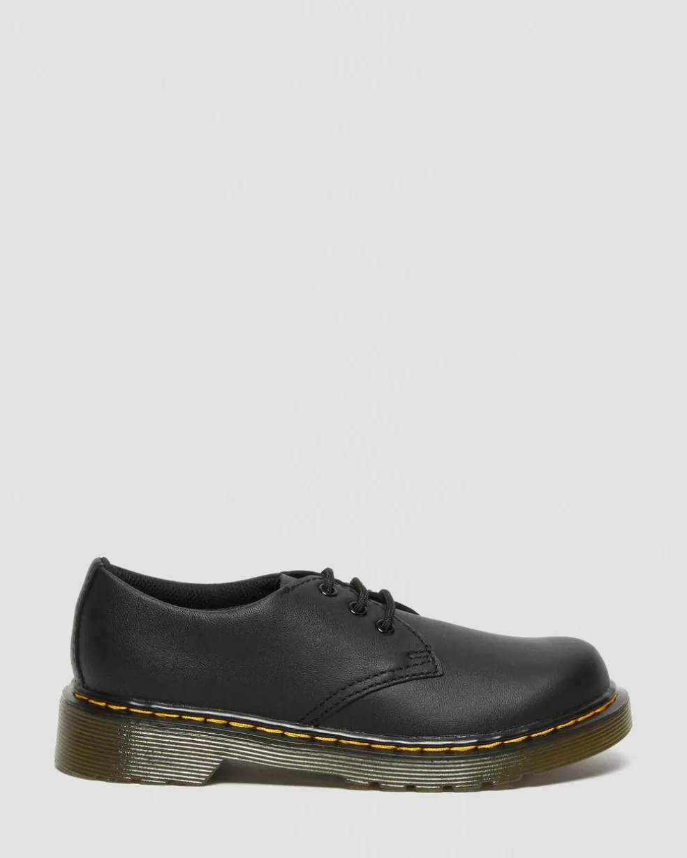 Junior 1461 Softy T Leather Shoes in Black