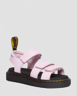 Junior Klaire Athena Leather Strap Sandals in Pale Pink