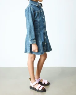 Junior Klaire Athena Leather Strap Sandals in Pale Pink