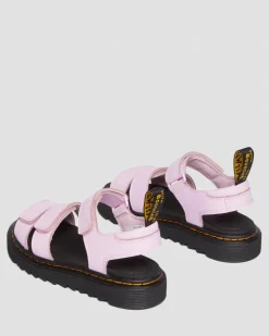Junior Klaire Athena Leather Strap Sandals in Pale Pink