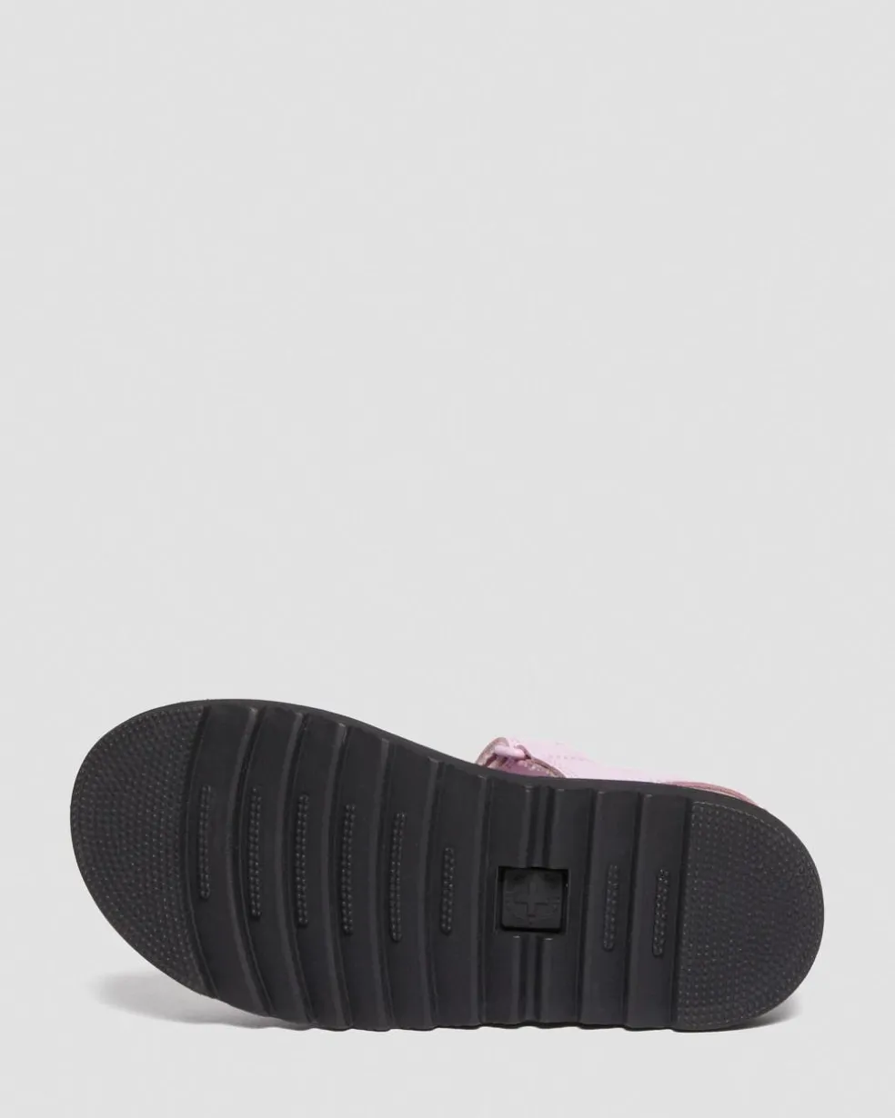Junior Klaire Athena Leather Strap Sandals in Pale Pink