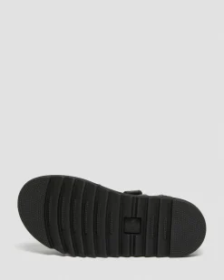 Junior Klaire Leather Strap Sandals in Black