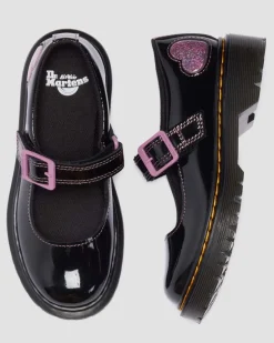 Junior Mary Jane Bex Patent Lamper Leather Shoes in Black