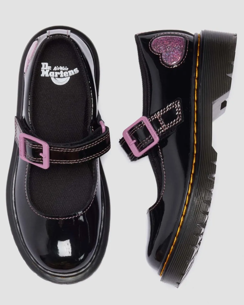 Junior Mary Jane Bex Patent Lamper Leather Shoes in Black