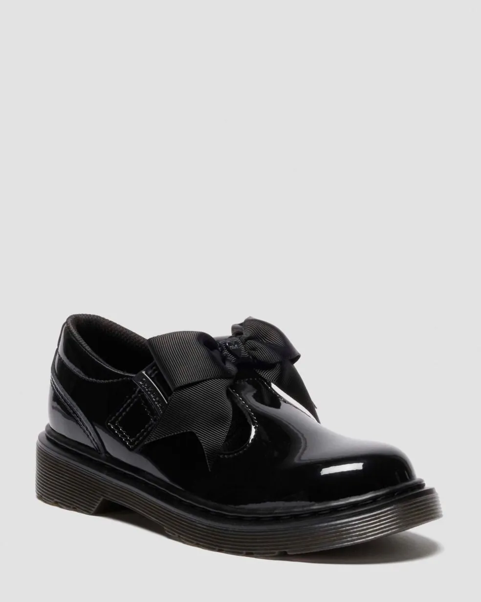 Junior Polley Ii Bow Patent Leather Mary Jane Shoes in Black