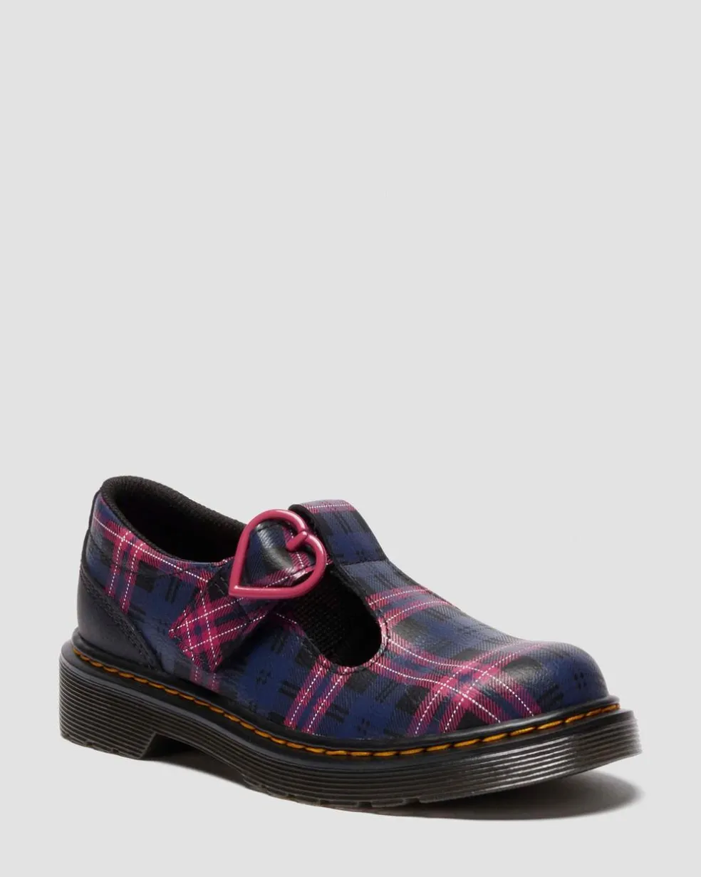JUNIOR POLLEY II PINK TARTAN MARY JANE SHOES
