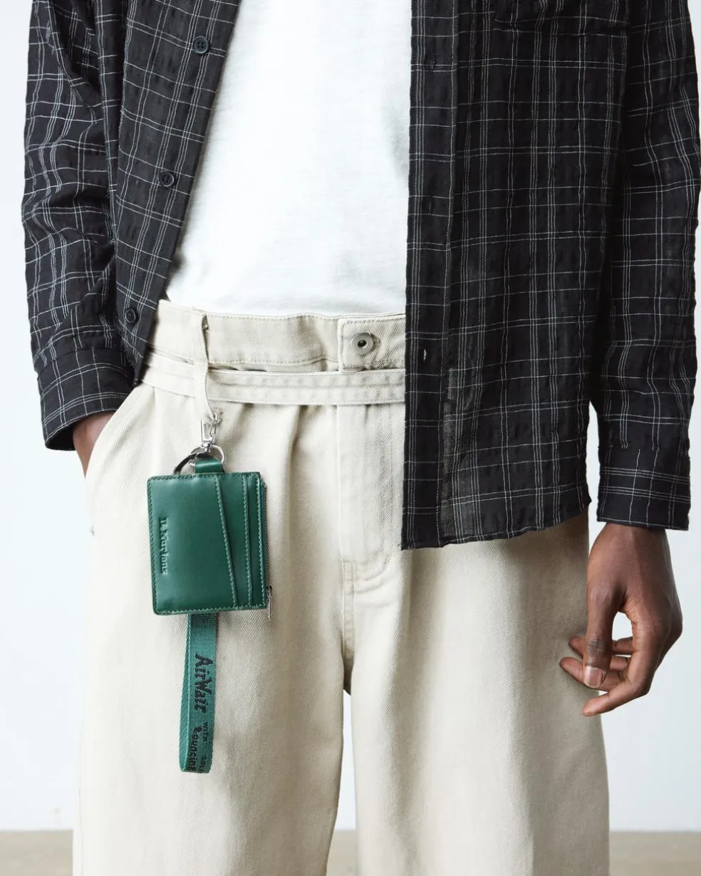 Kiev Leather Cardholder in Dms Green