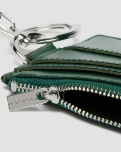 Kiev Leather Cardholder in Dms Green
