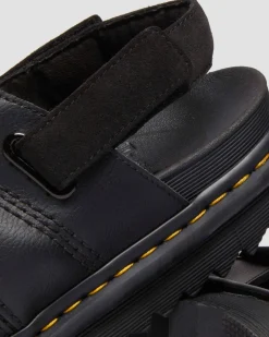 Kole Athena leather strap sandals in Black