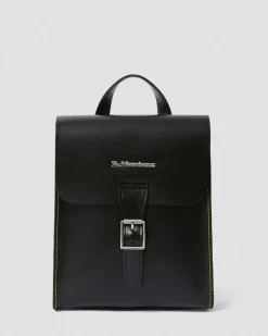 Leather Mini Backpack in Black
