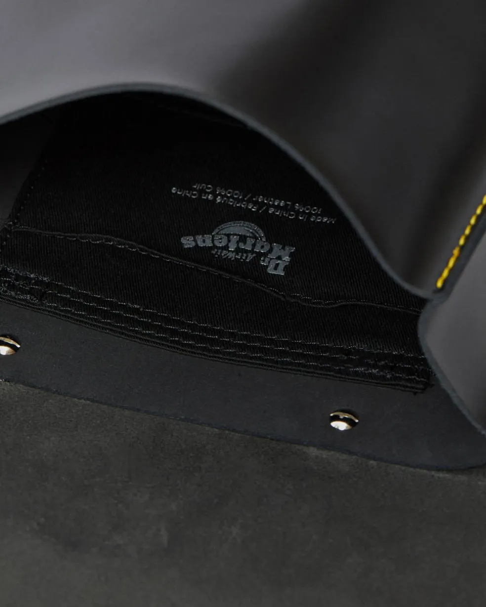 Leather Mini Backpack in Black
