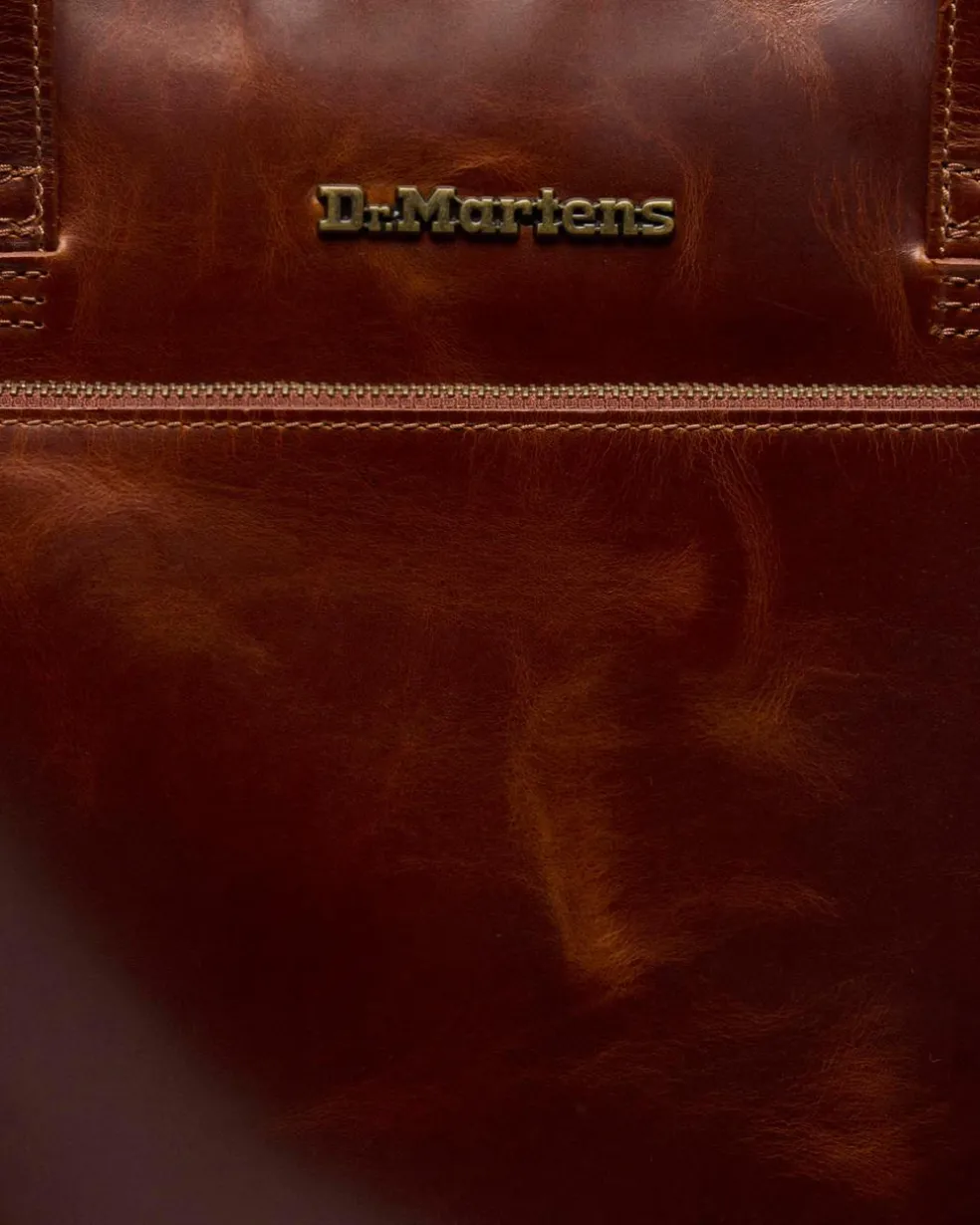 LEATHER TOTE BAG in Amber Tan