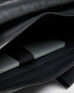 Leather Tote Bag in Black