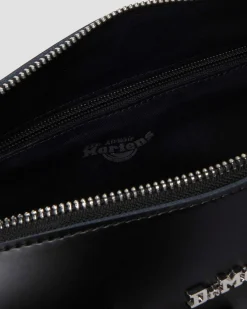 Leopard Print Hair-On Top Handle Bag in Black