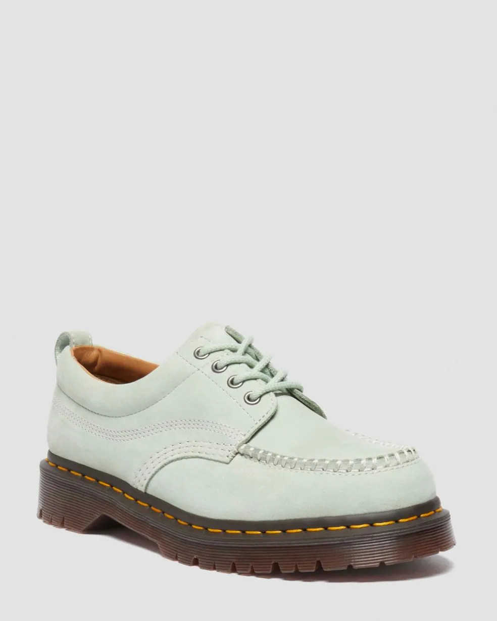 Lowell Buttersoft leather moc toe shoes in Sage Green