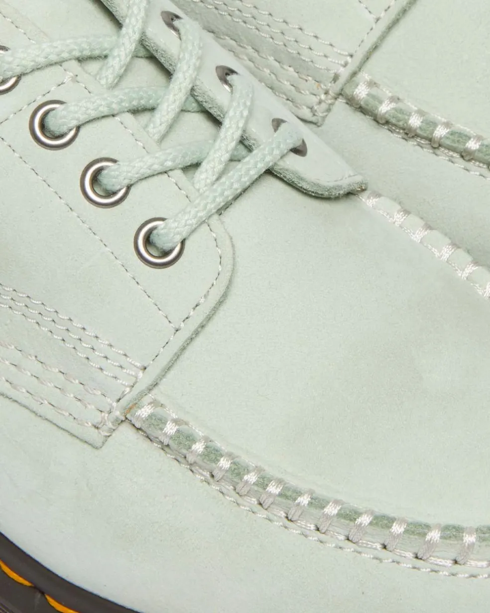 Lowell Buttersoft leather moc toe shoes in Sage Green