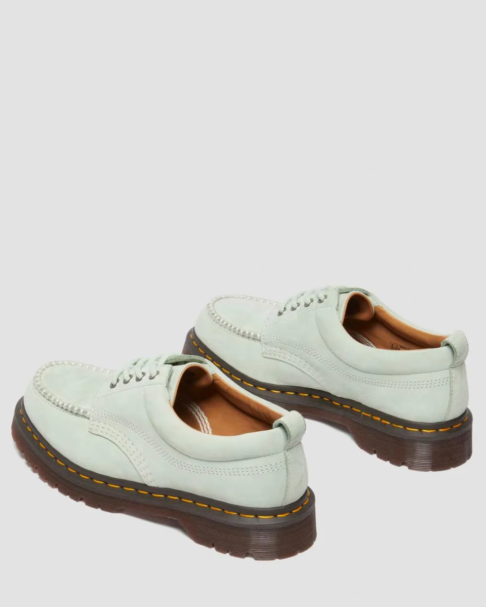 Lowell Buttersoft leather moc toe shoes in Sage Green