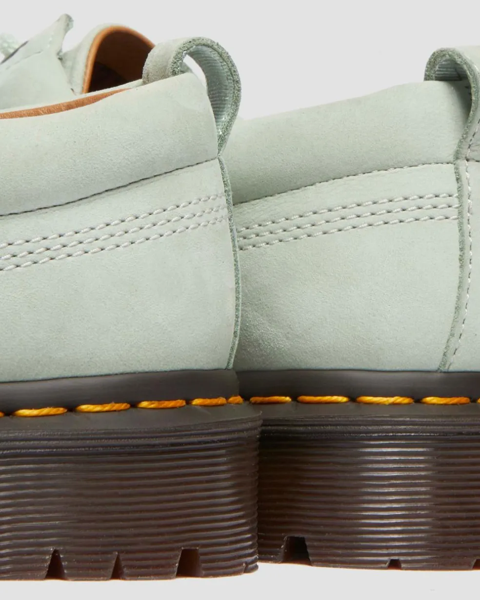 Lowell Buttersoft leather moc toe shoes in Sage Green