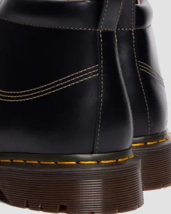 LOWELL CHUKKA MOC TOE LEATHER ANKLE BOOTS in Black
