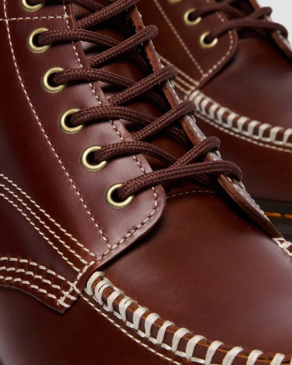 LOWELL CHUKKA MOC TOE LEATHER ANKLE BOOTS in Butterscotch
