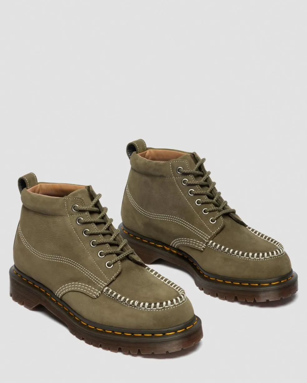 Lowell Chukka Nubuck Moc Toe Ankle Boots in Dms Olive