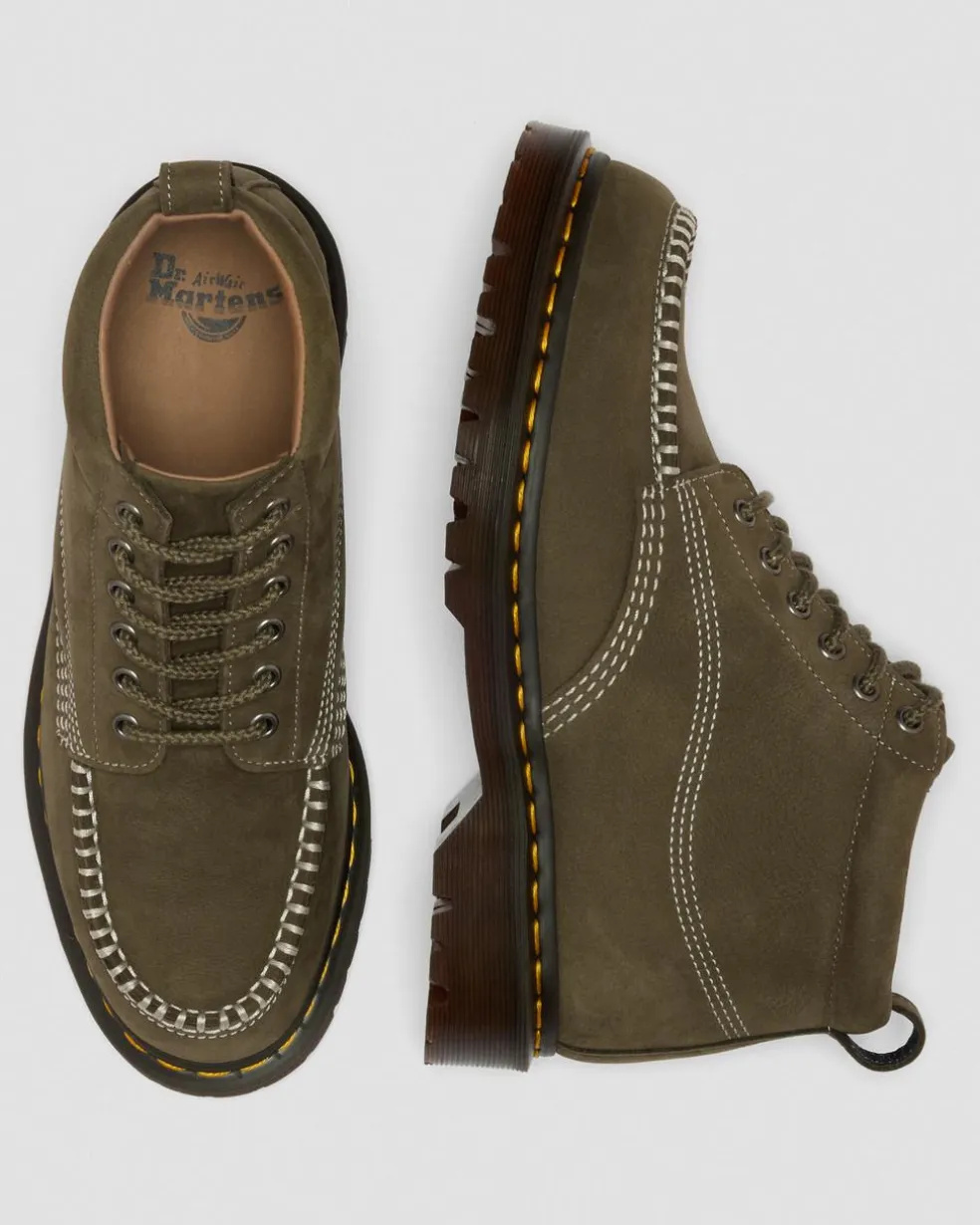Lowell Chukka Nubuck Moc Toe Ankle Boots in Dms Olive