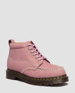 Lowell Chukka Nubuck Moc Toe Ankle Boots in Dusty Rose