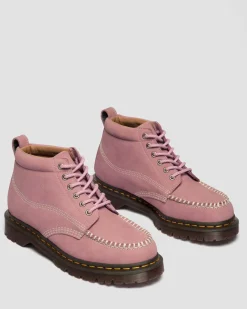 Lowell Chukka Nubuck Moc Toe Ankle Boots in Dusty Rose