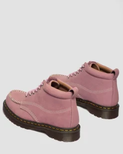 Lowell Chukka Nubuck Moc Toe Ankle Boots in Dusty Rose
