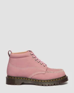 Lowell Chukka Nubuck Moc Toe Ankle Boots in Dusty Rose