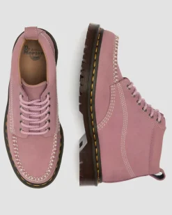 Lowell Chukka Nubuck Moc Toe Ankle Boots in Dusty Rose