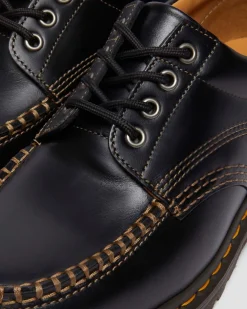 Lowell Leather Moc Toe Shoes in Black