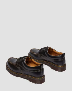 Lowell Leather Moc Toe Shoes in Black