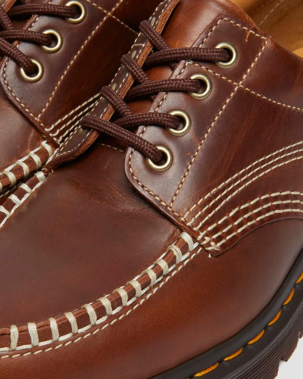 Lowell Leather Moc Toe Shoes in Butterscotch