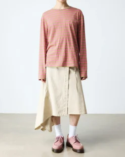 Lowell Nubuck Moc Toe Shoes in Dusty Rose