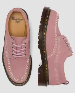 Lowell Nubuck Moc Toe Shoes in Dusty Rose