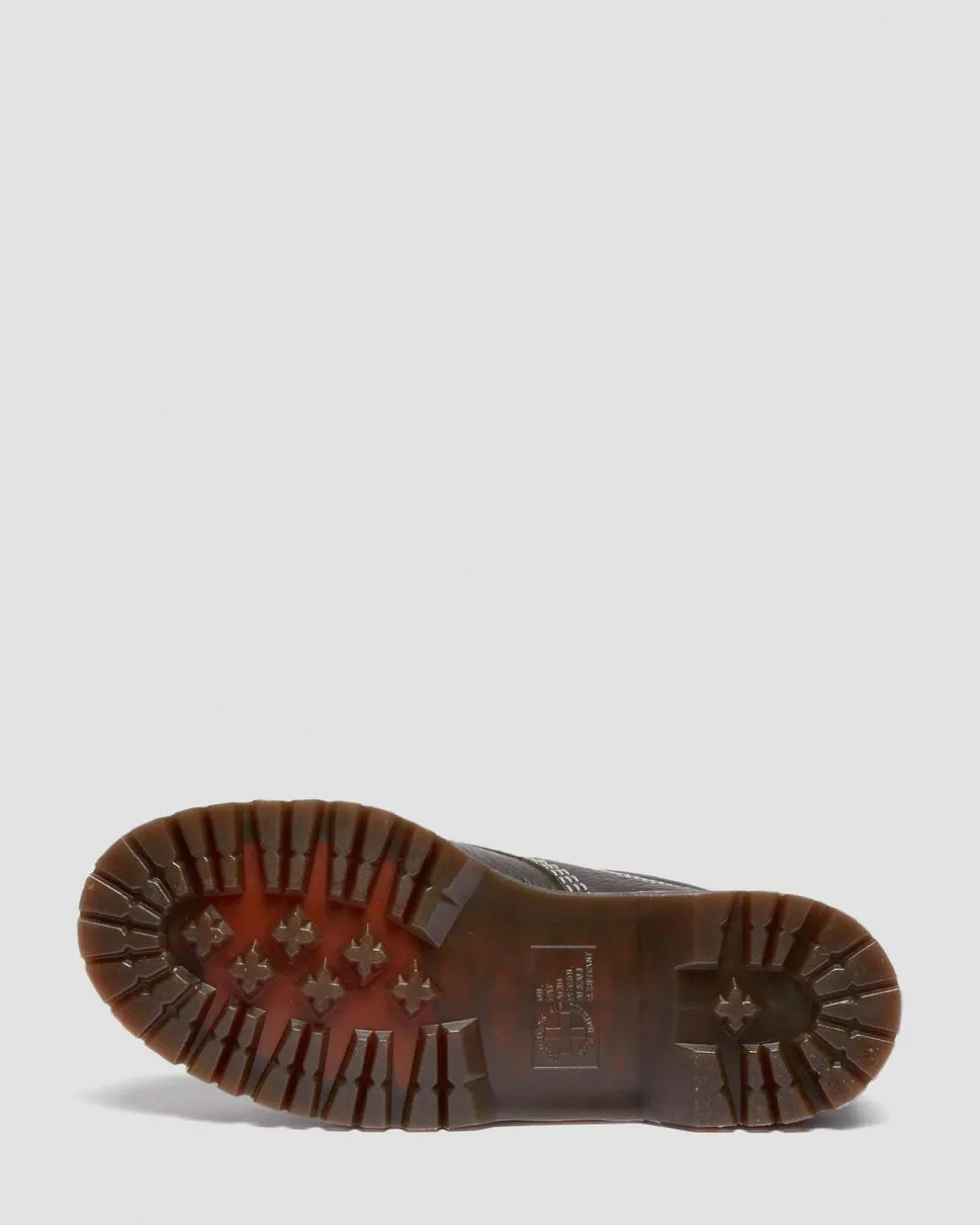 Lowell Wild Grain Leather Moc Toe Shoes in Dms Olive