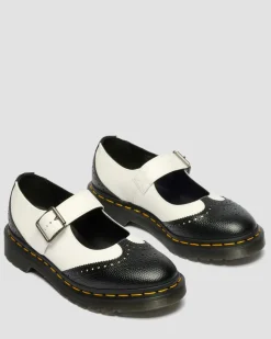 Mary Jane Monochrome Leather Shoes in Black